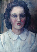 Ritratto (studio dal vero), olio su cartone, 1937, Genova, collezione privata